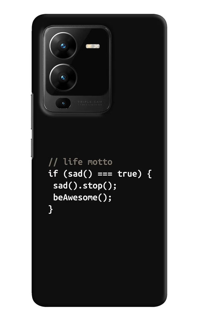 Life Motto Code Vivo V25 Pro 5G Hard Case Back Cover by Casekaro
