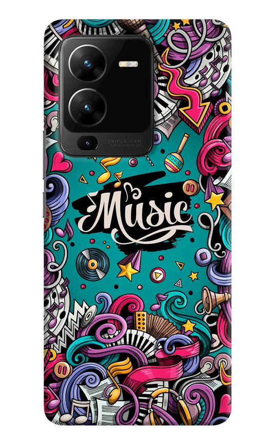 Music Graffiti Vivo V25 Pro 5G Hard Case Back Cover by Casekaro