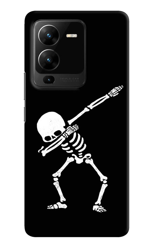 Dabbing Skeleton Art Vivo V25 Pro 5G Hard Case Back Cover by Casekaro