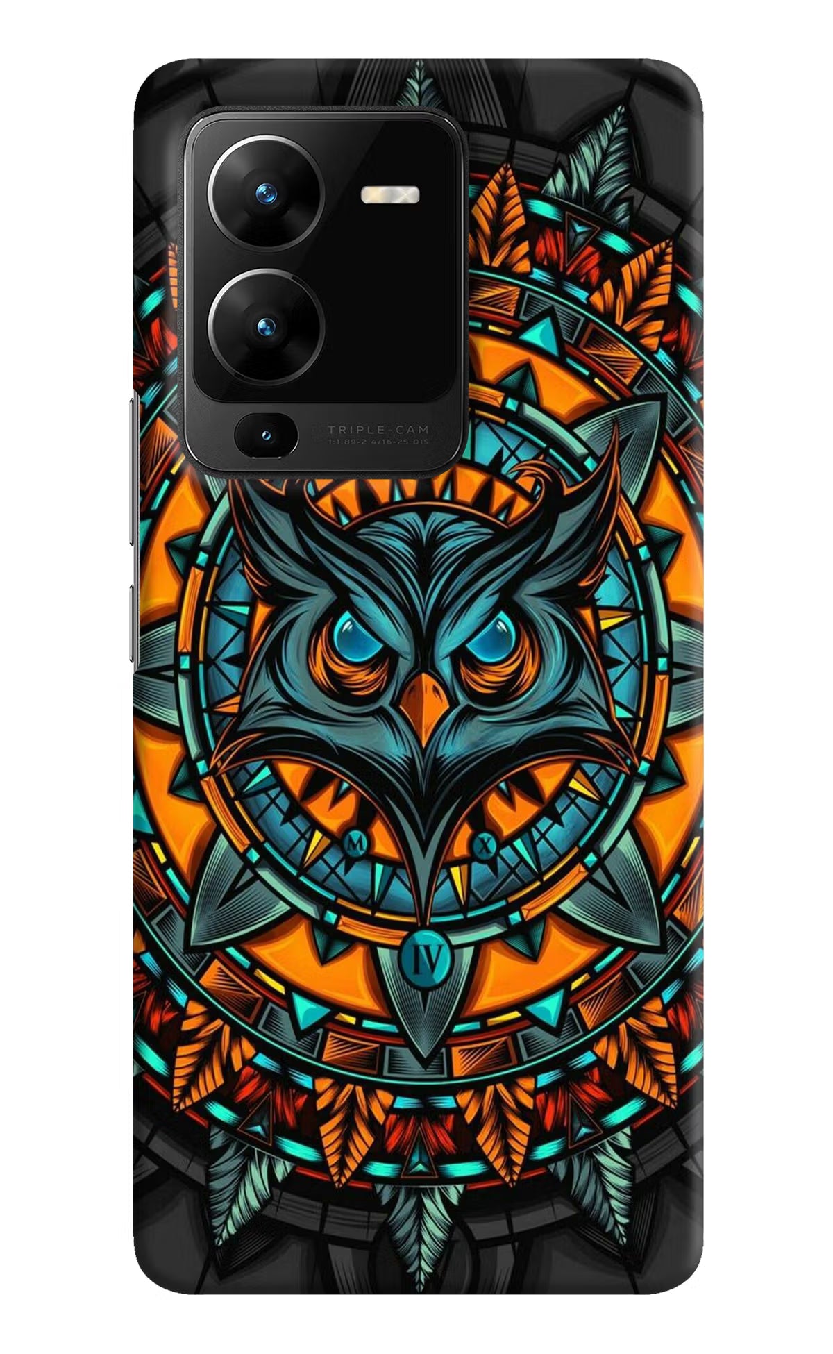 Angry Owl Art Vivo V25 Pro 5G Hard Case Back Cover by Casekaro