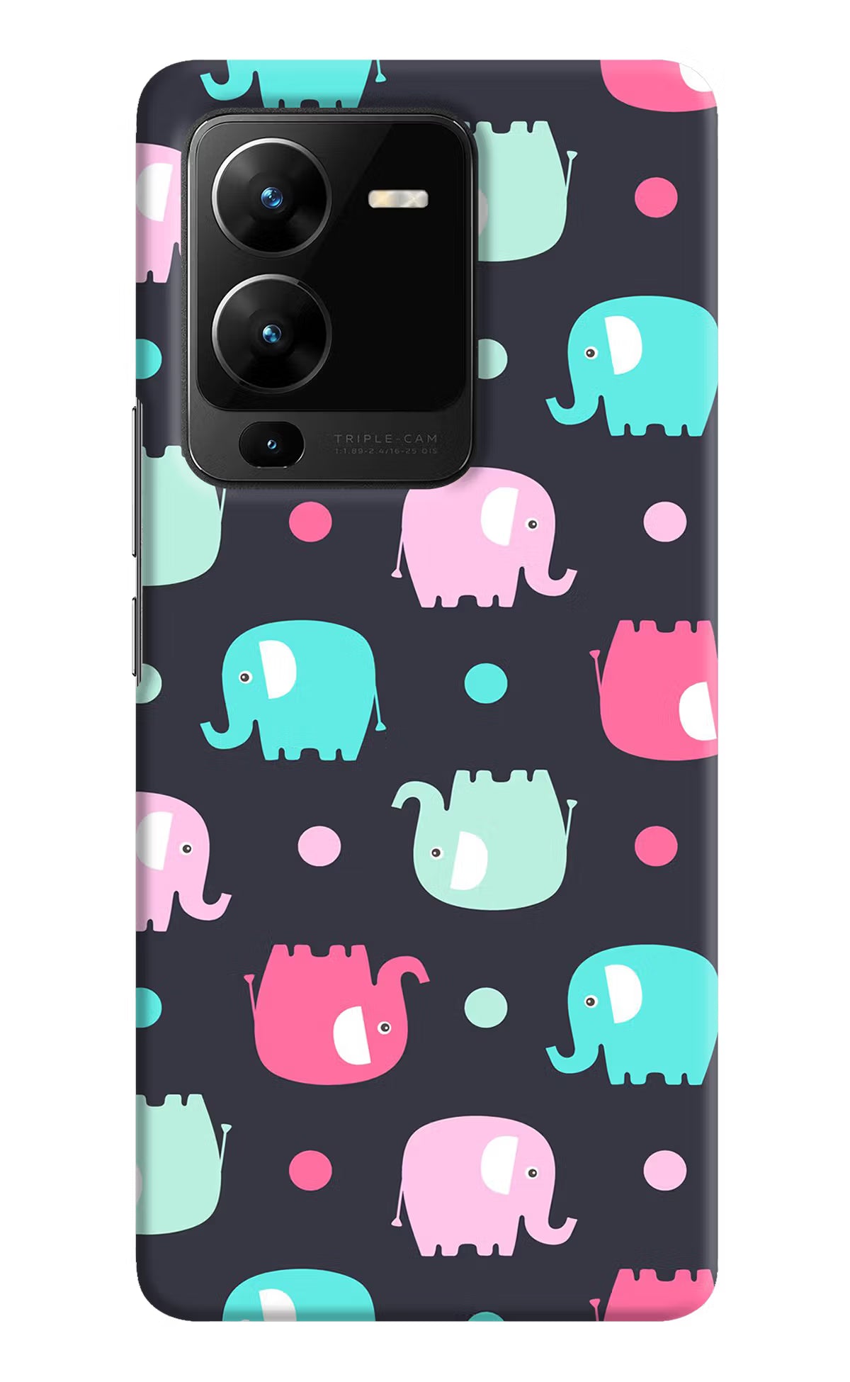 Elephants Vivo V25 Pro 5G Hard Case Back Cover by Casekaro