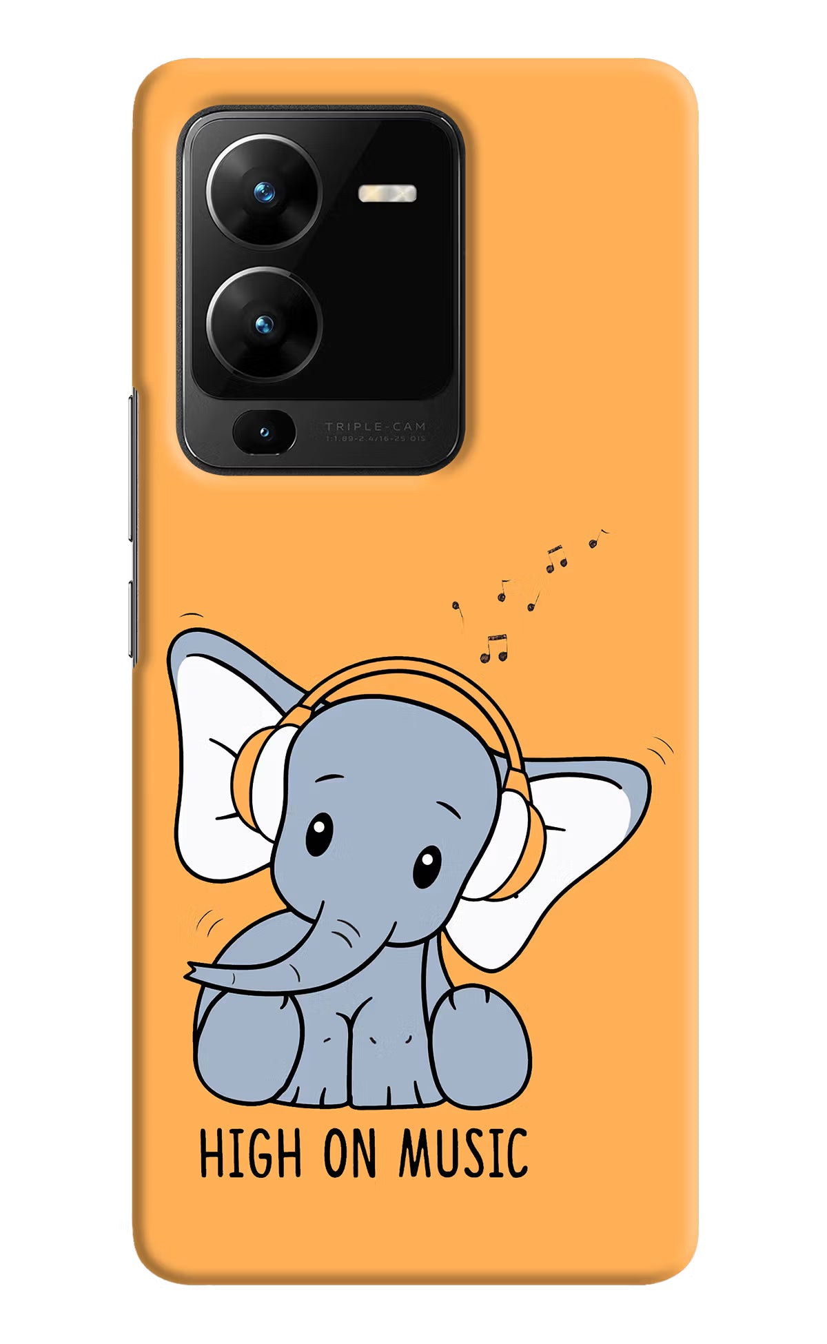 High On Music Vivo V25 Pro 5G Hard Case Back Cover by Casekaro