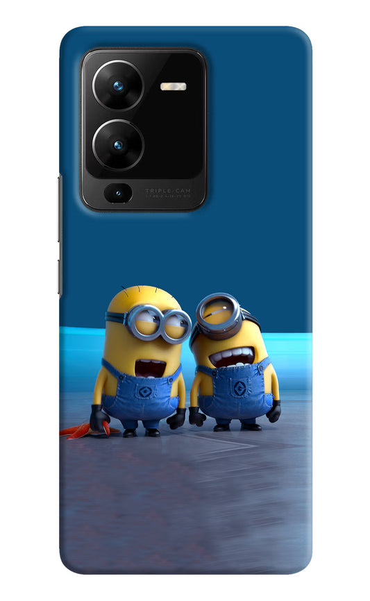 Minion Laughing Vivo V25 Pro 5G Hard Case Back Cover by Casekaro