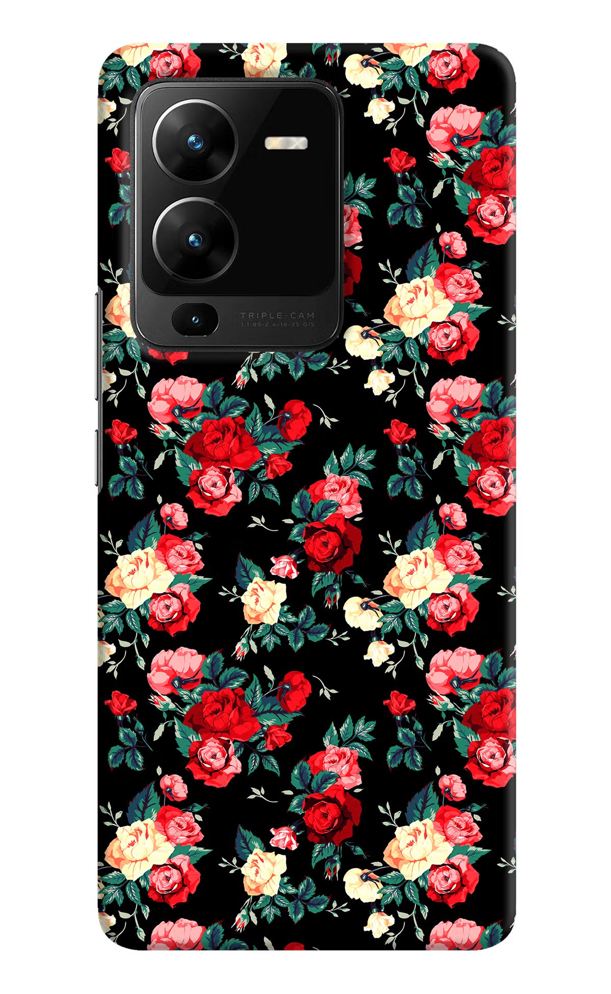 Rose Pattern Vivo V25 Pro 5G Hard Case Back Cover by Casekaro