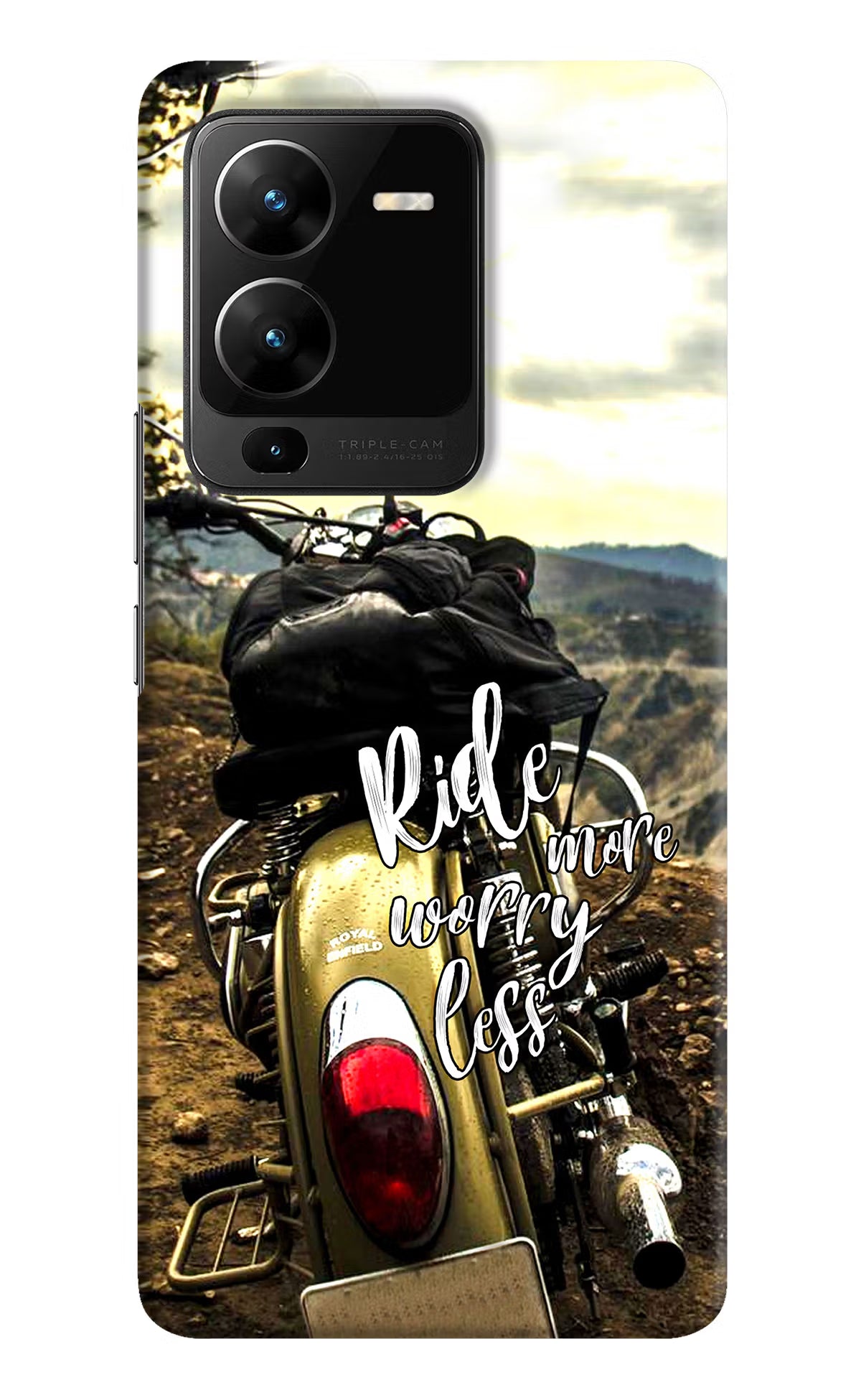 Ride More Worry Less Vivo V25 Pro 5G Hard Case Back Cover by Casekaro