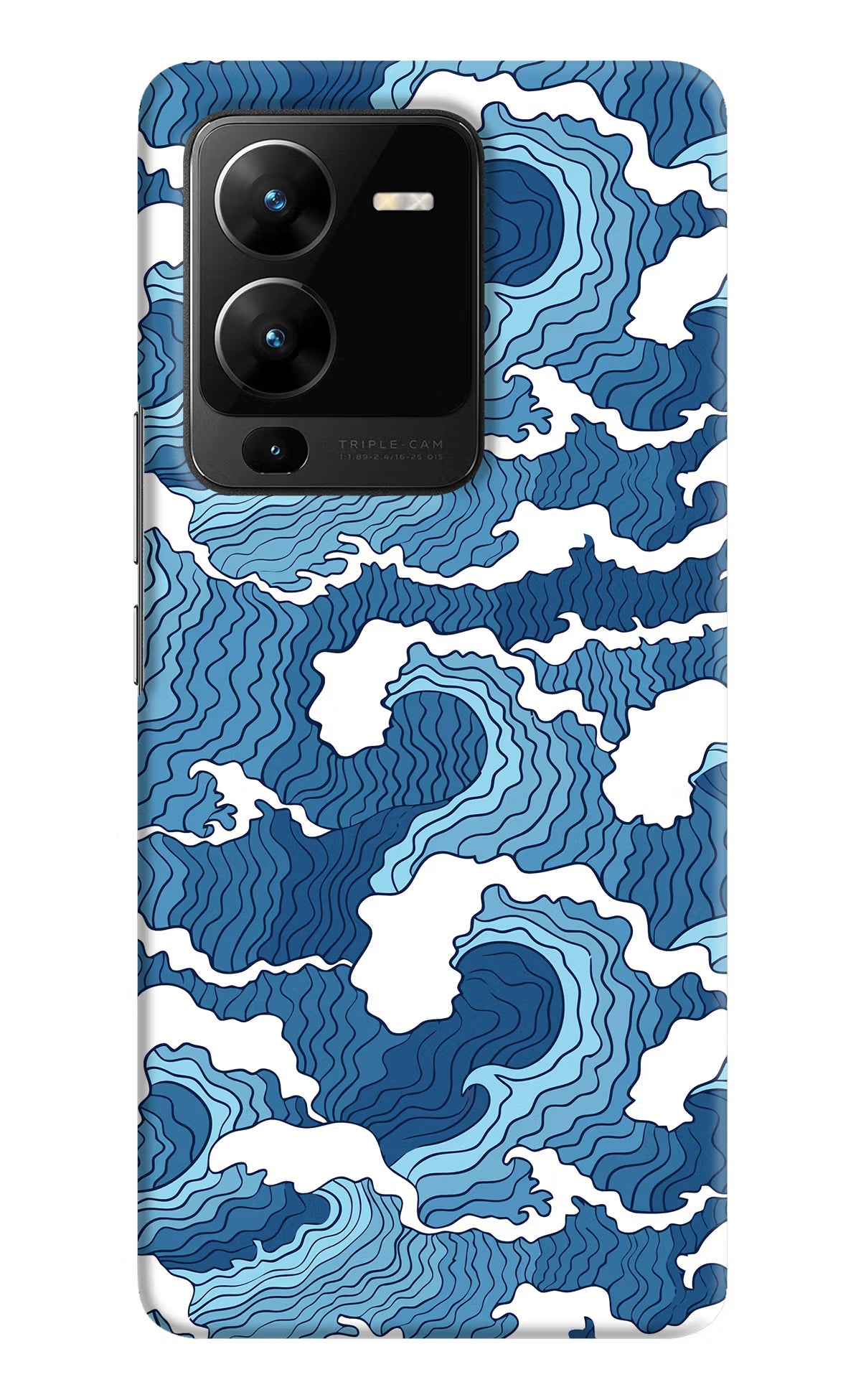 Blue Waves Vivo V25 Pro 5G Hard Case Back Cover by Casekaro