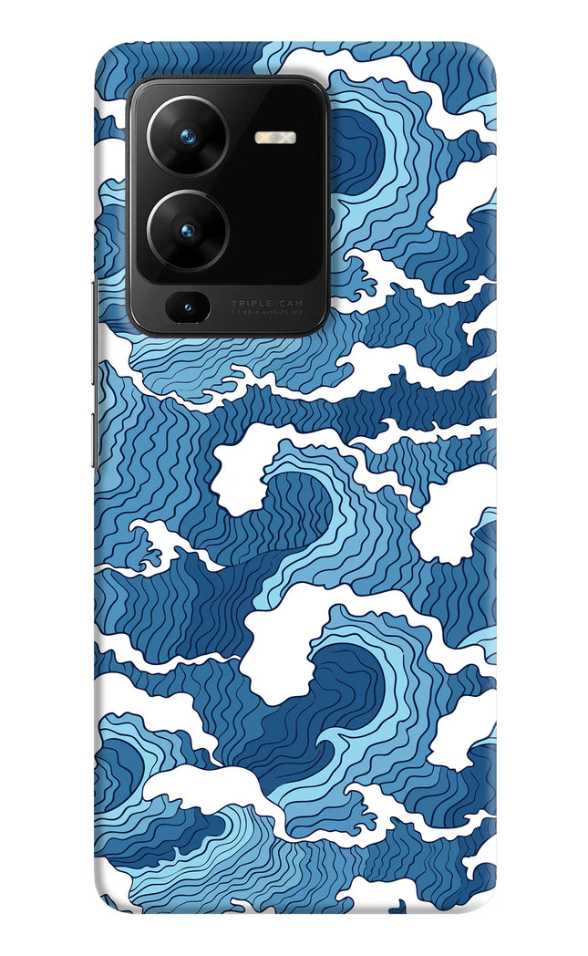 Blue Waves Vivo V25 Pro 5G Hard Case Back Cover by Casekaro