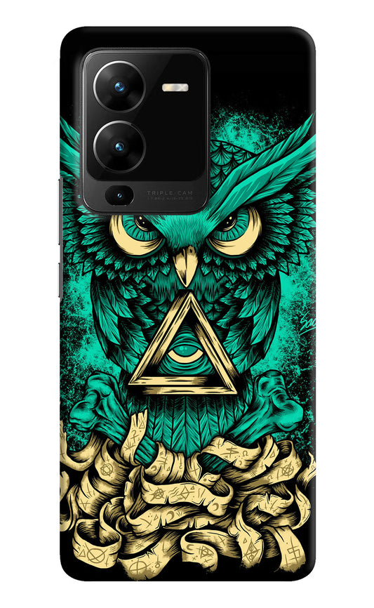 Green Owl Vivo V25 Pro 5G Hard Case Back Cover by Casekaro