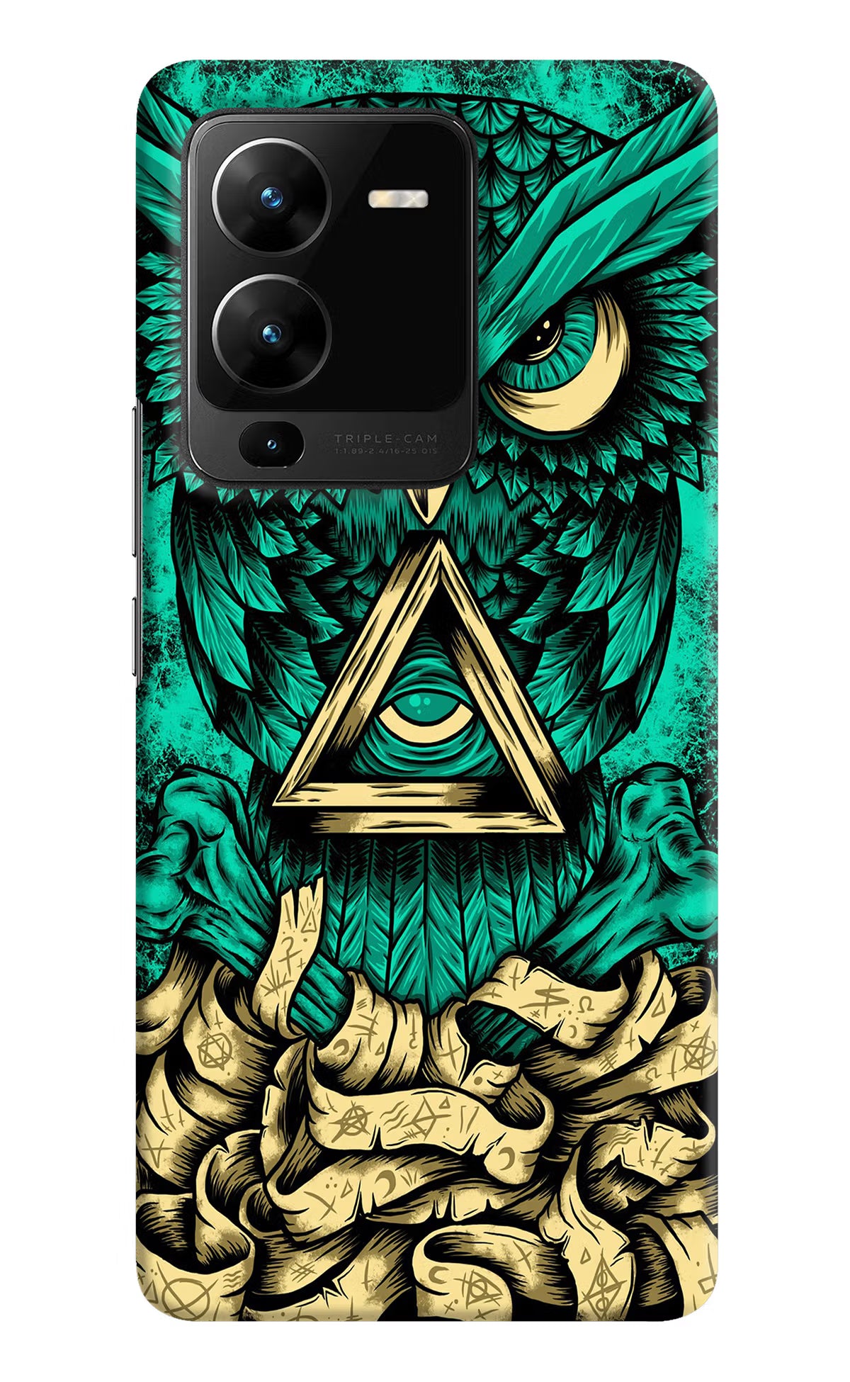 Green Owl Vivo V25 Pro 5G Hard Case Back Cover by Casekaro