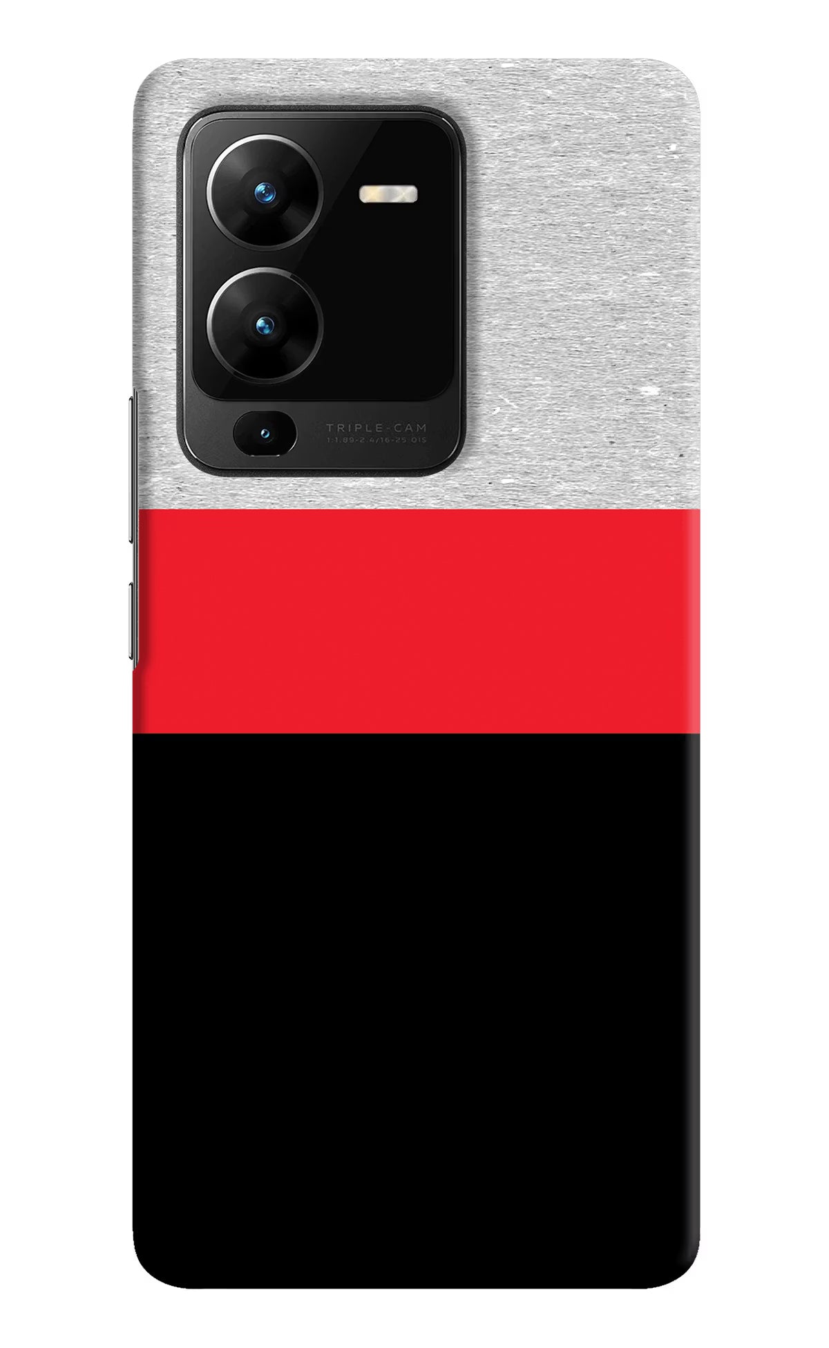 Tri Color Pattern Vivo V25 Pro 5G Hard Case Back Cover by Casekaro