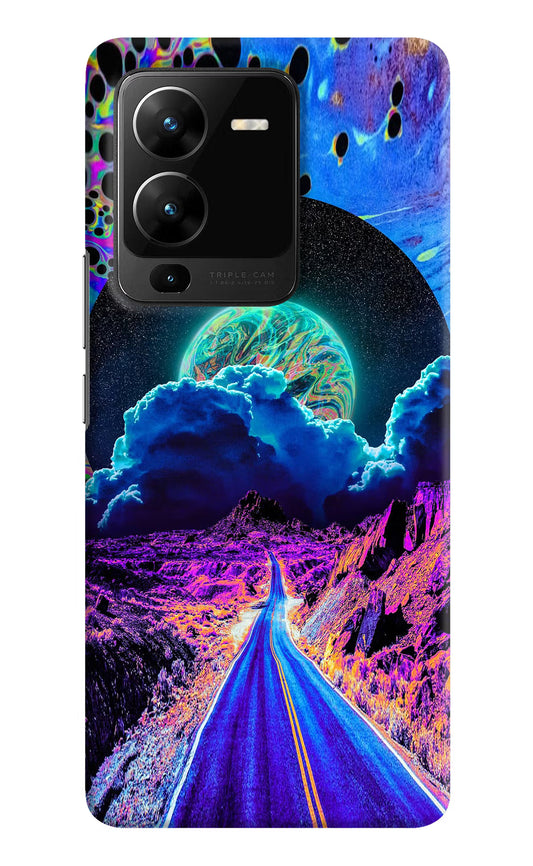 Psychedelic Painting Vivo V25 Pro 5G Hard Case Back Cover by Casekaro