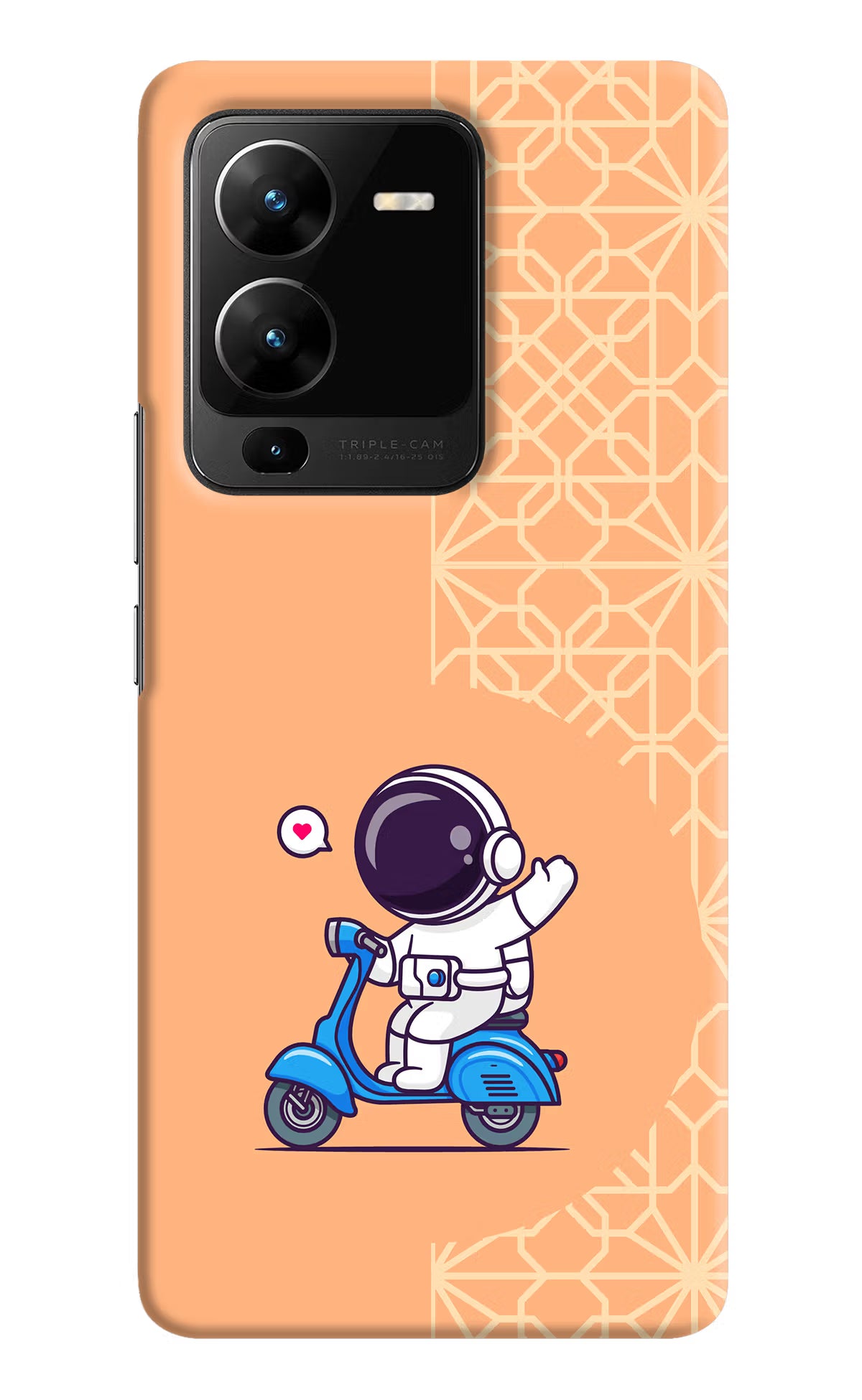 Cute Astronaut Riding Vivo V25 Pro 5G Hard Case Back Cover by Casekaro