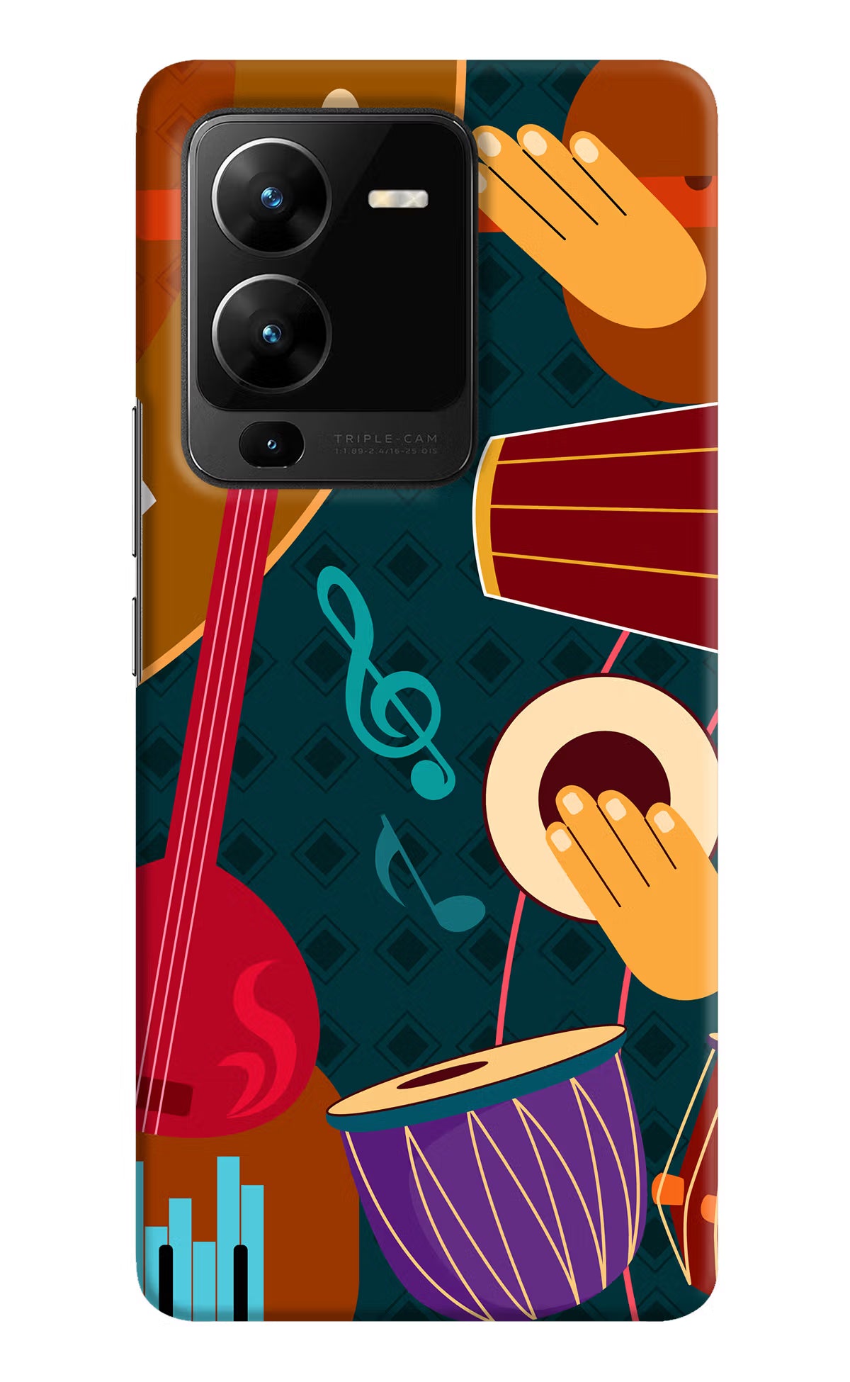 Music Instrument Vivo V25 Pro 5G Hard Case Back Cover by Casekaro