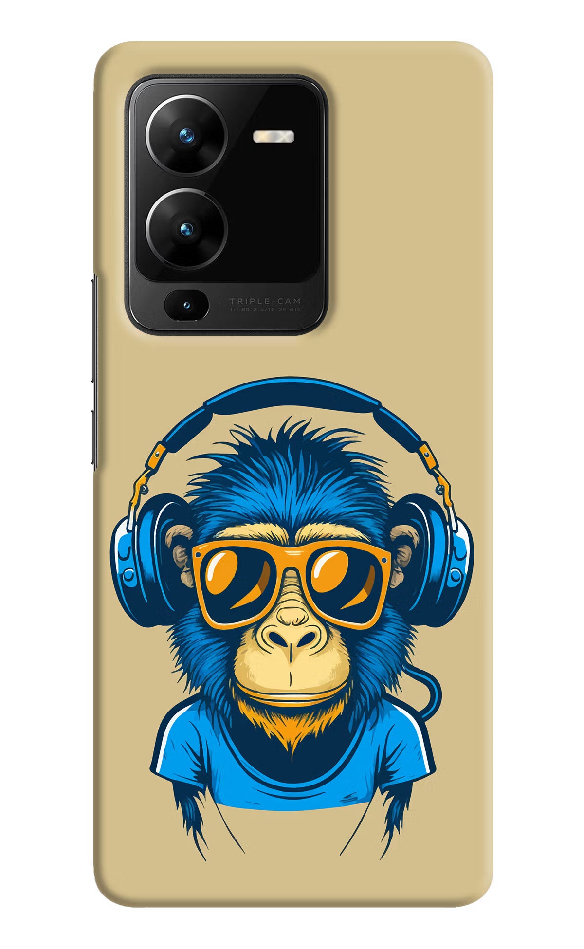 Monkey Headphone Vivo V25 Pro 5G Hard Case Back Cover by Casekaro