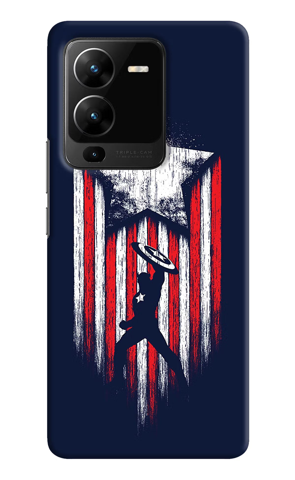Captain America Marvel Art Vivo V25 Pro 5G Hard Case Back Cover by Casekaro