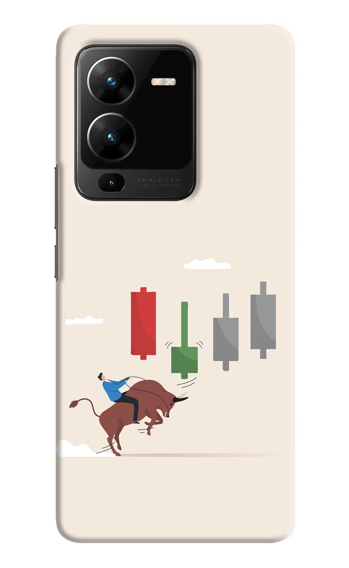 Bull Trading Momentum Vivo V25 Pro 5G Hard Case Back Cover by Casekaro
