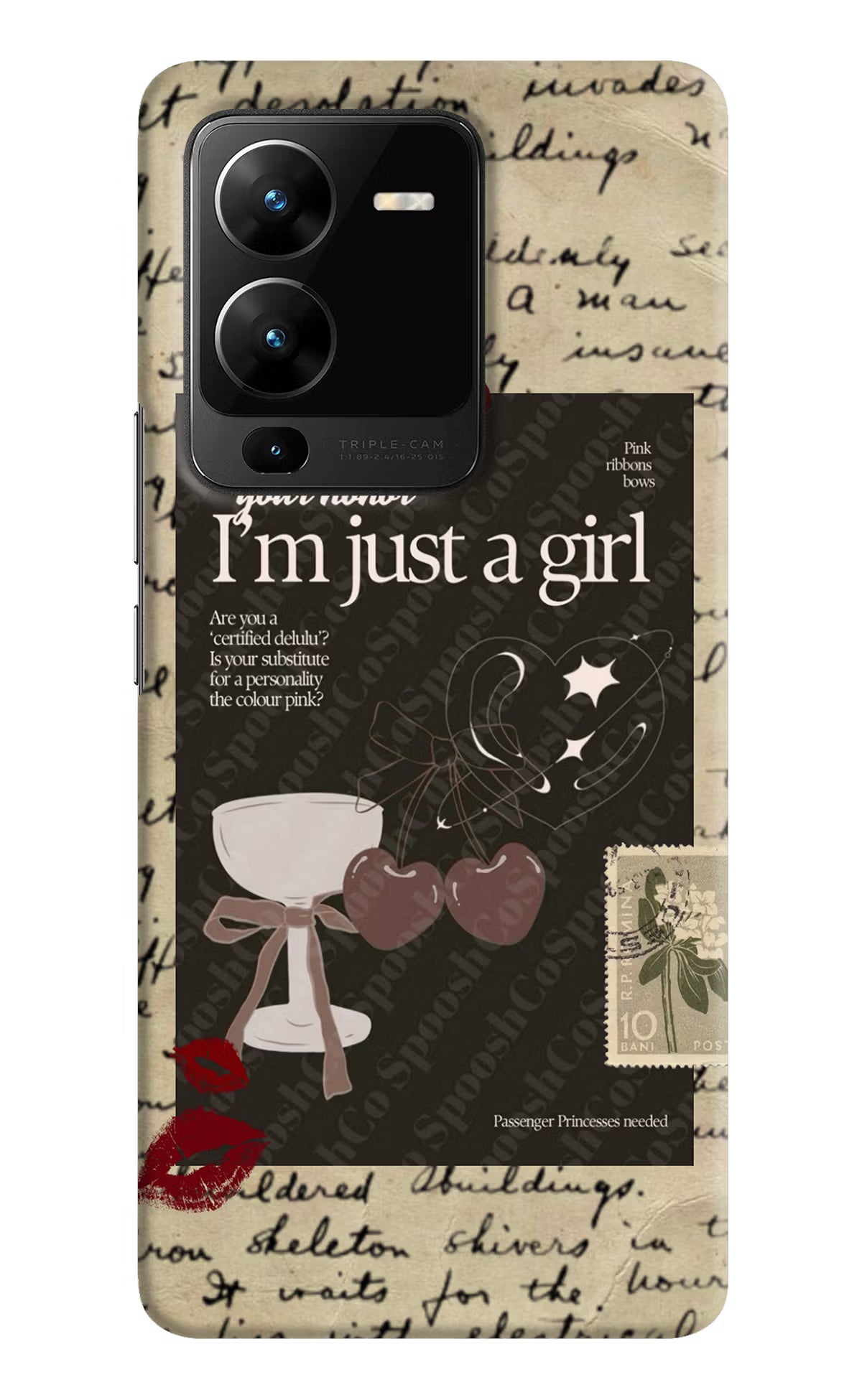 I am just a girl Vivo V25 Pro 5G Hard Case Back Cover by Casekaro