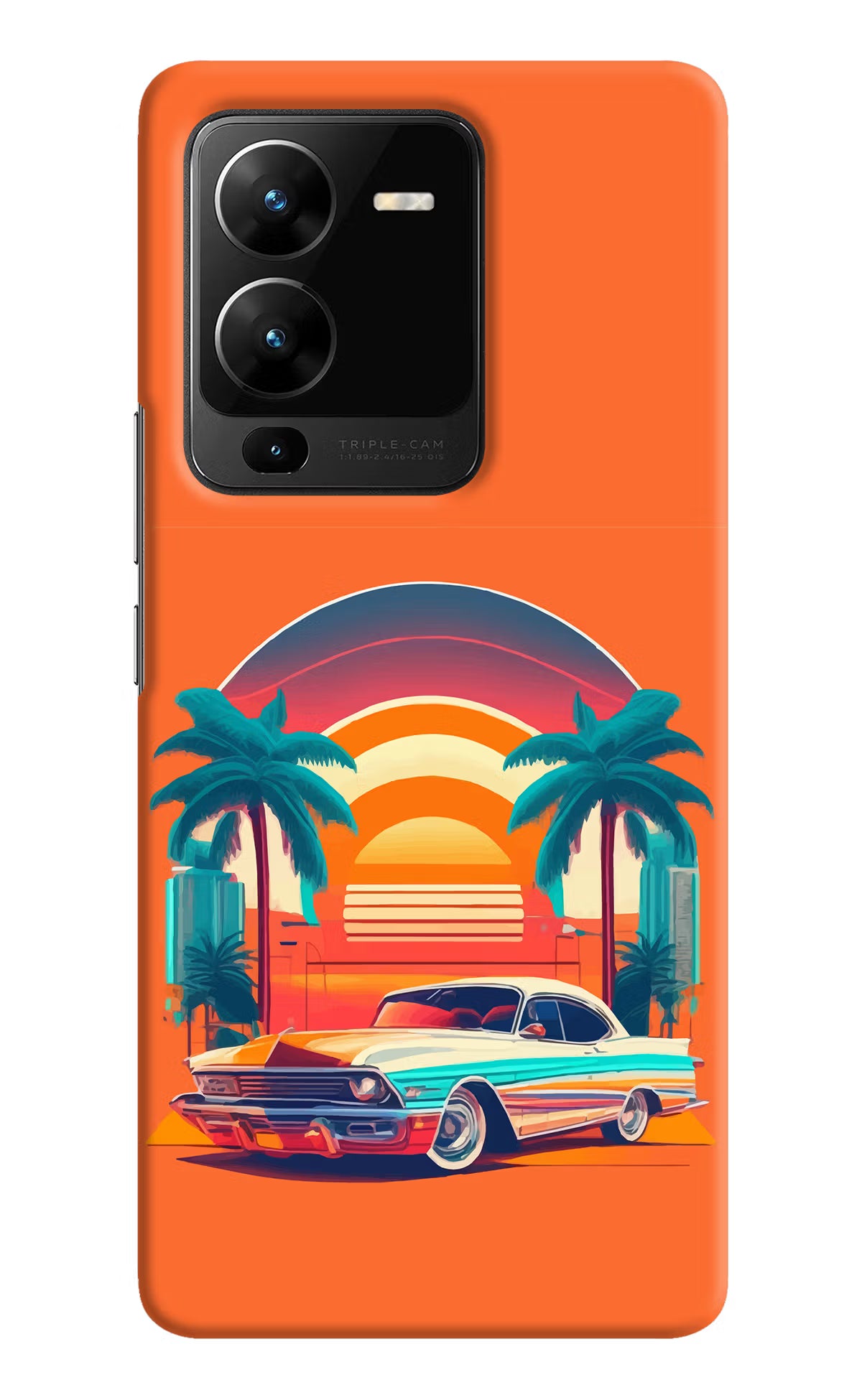 Palm Drive 80s Vivo V25 Pro 5G Hard Case Back Cover by Casekaro