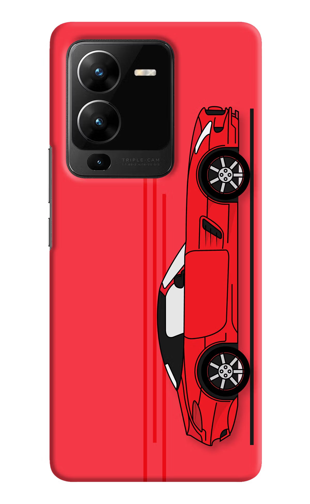 Red Velocity Vivo V25 Pro 5G Hard Case Back Cover by Casekaro