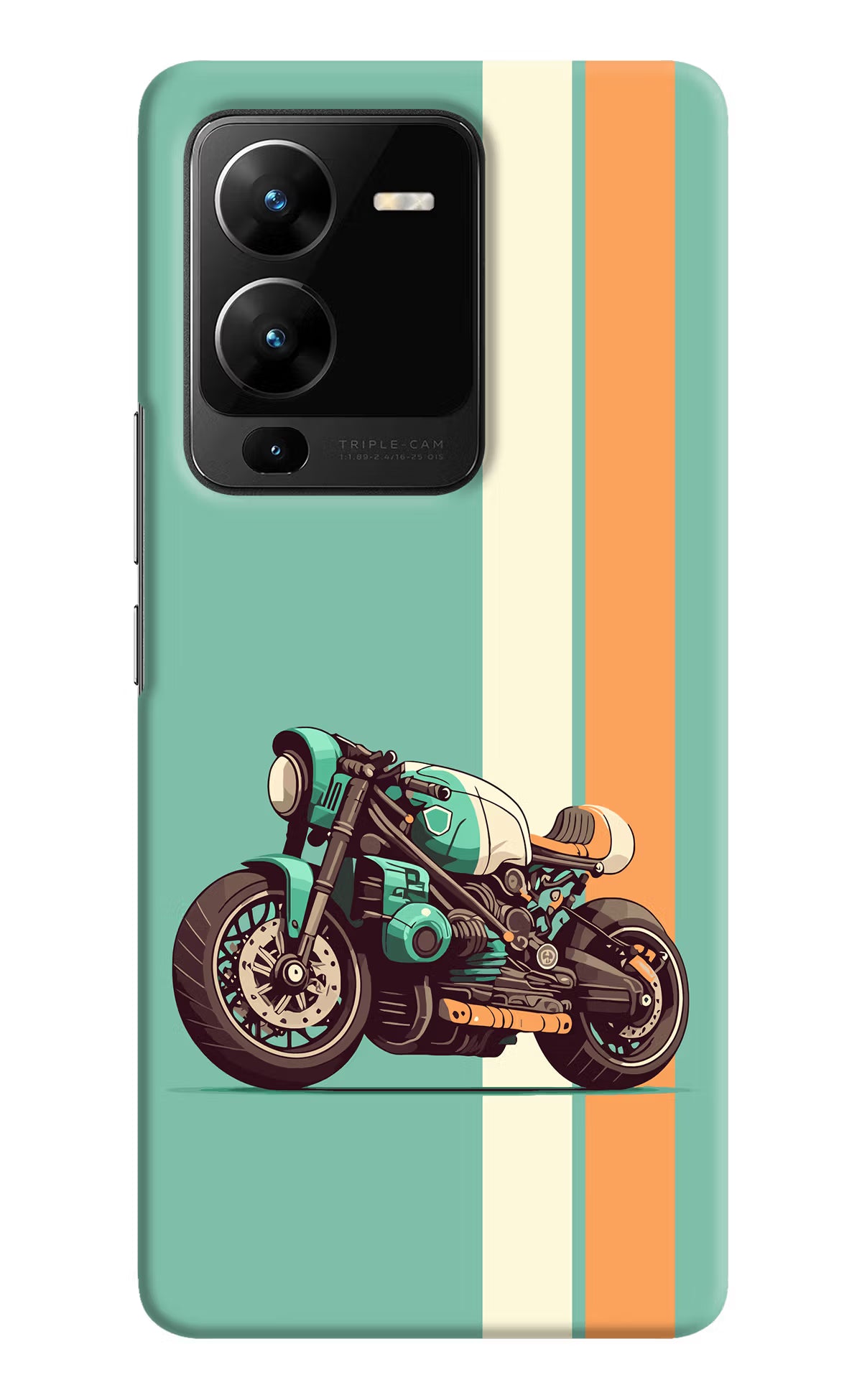 Striped Moto Drift Vivo V25 Pro 5G Hard Case Back Cover by Casekaro