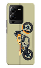 Vertical Speedster Vivo V25 Pro 5G Hard Case Back Cover by Casekaro