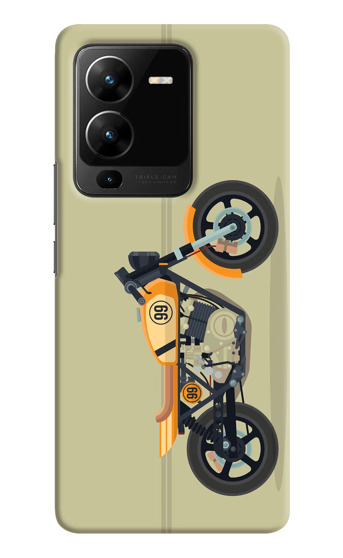Vertical Speedster Vivo V25 Pro 5G Hard Case Back Cover by Casekaro