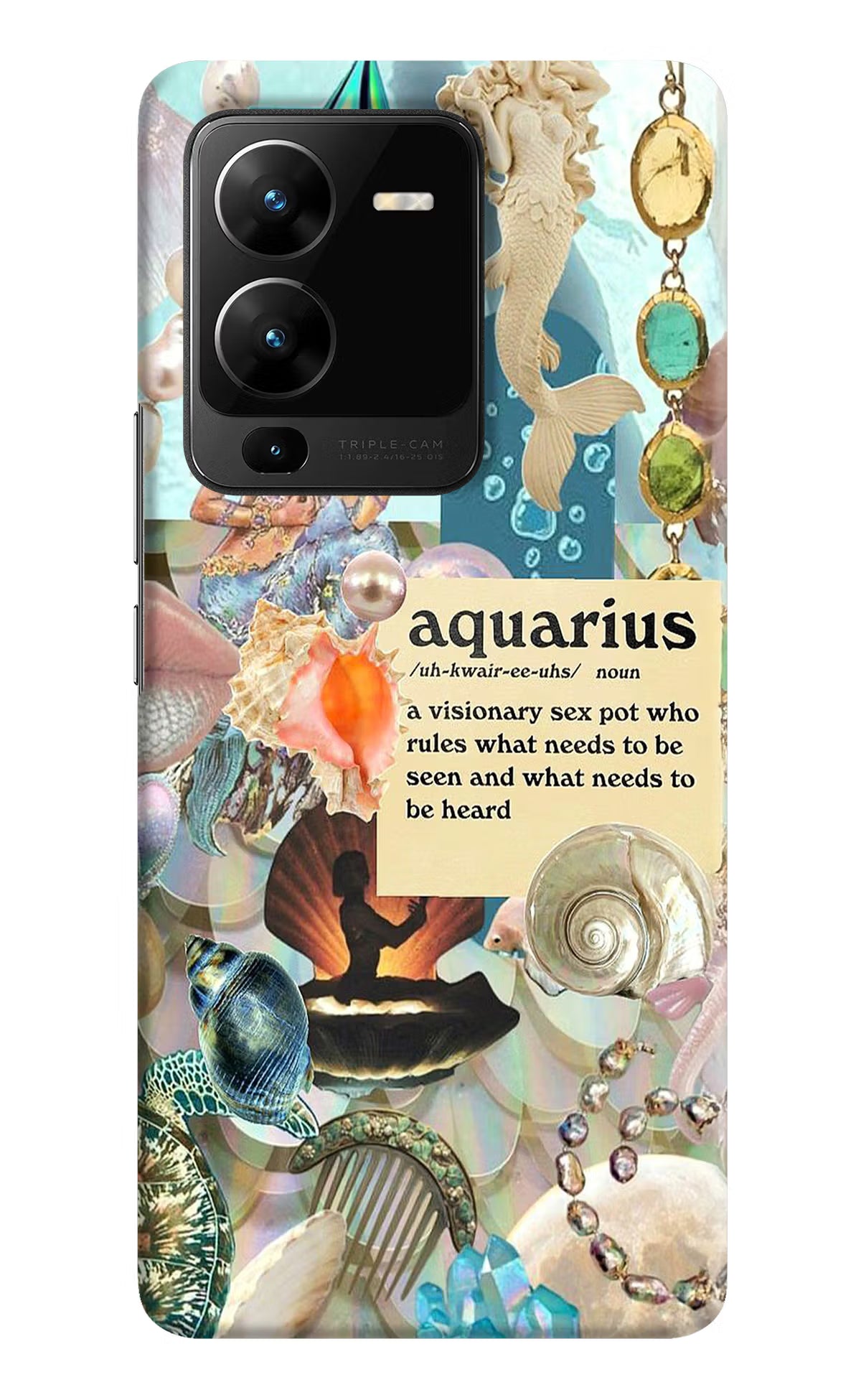 Aquarius Zodiac Vivo V25 Pro 5G Hard Case Back Cover by Casekaro