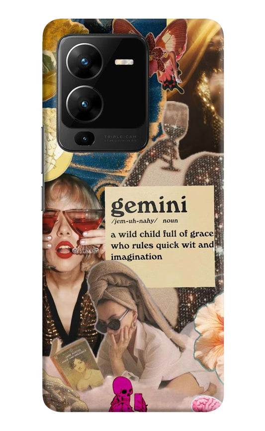 Gemini Zodiac Vivo V25 Pro 5G Hard Case Back Cover by Casekaro