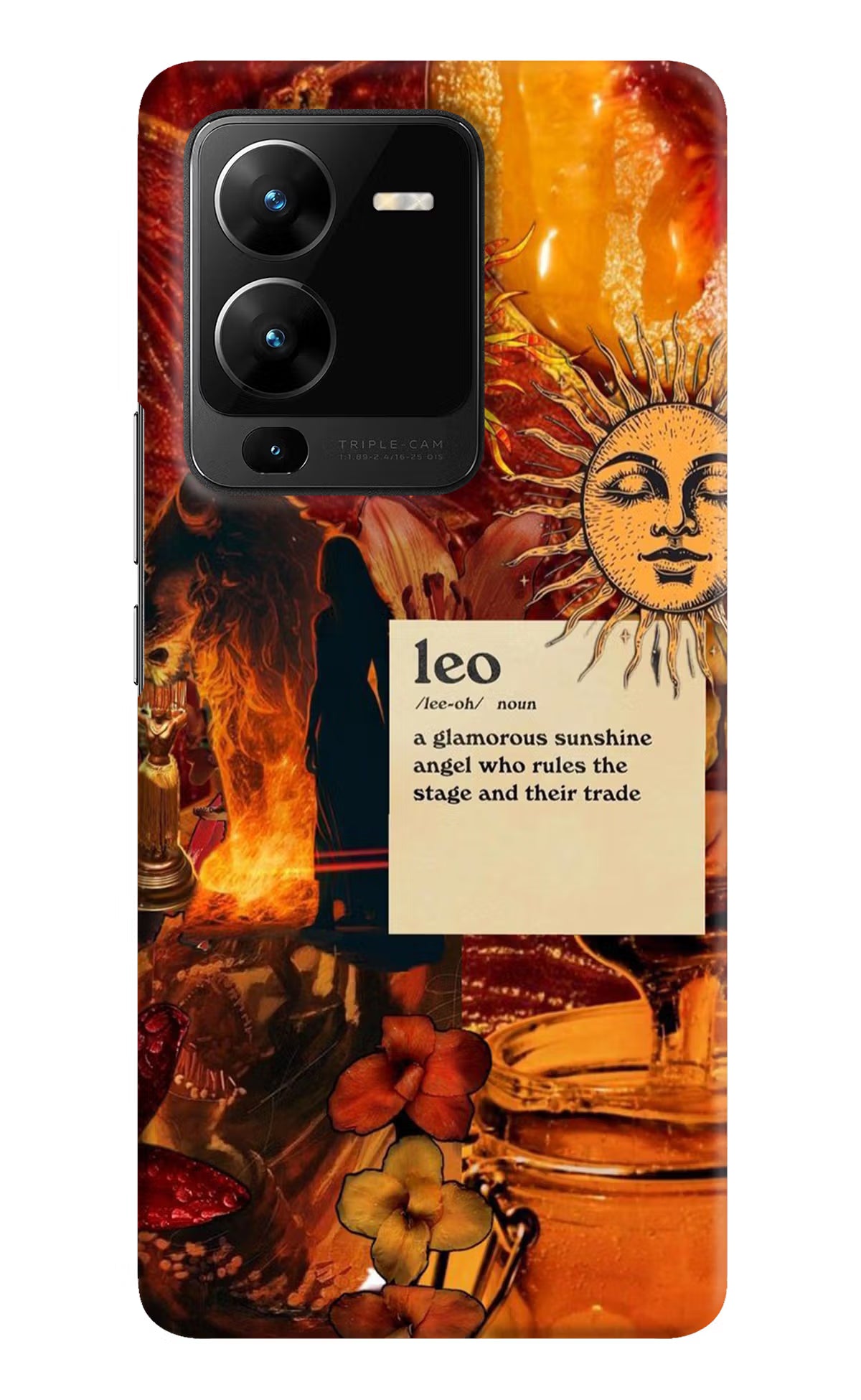 Leo Zodiac Vivo V25 Pro 5G Hard Case Back Cover by Casekaro