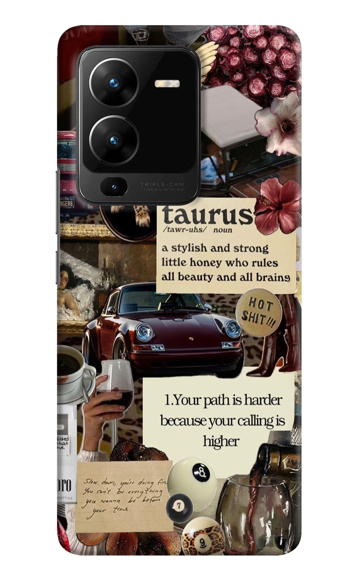 Taurus Zodiac Vivo V25 Pro 5G Hard Case Back Cover by Casekaro