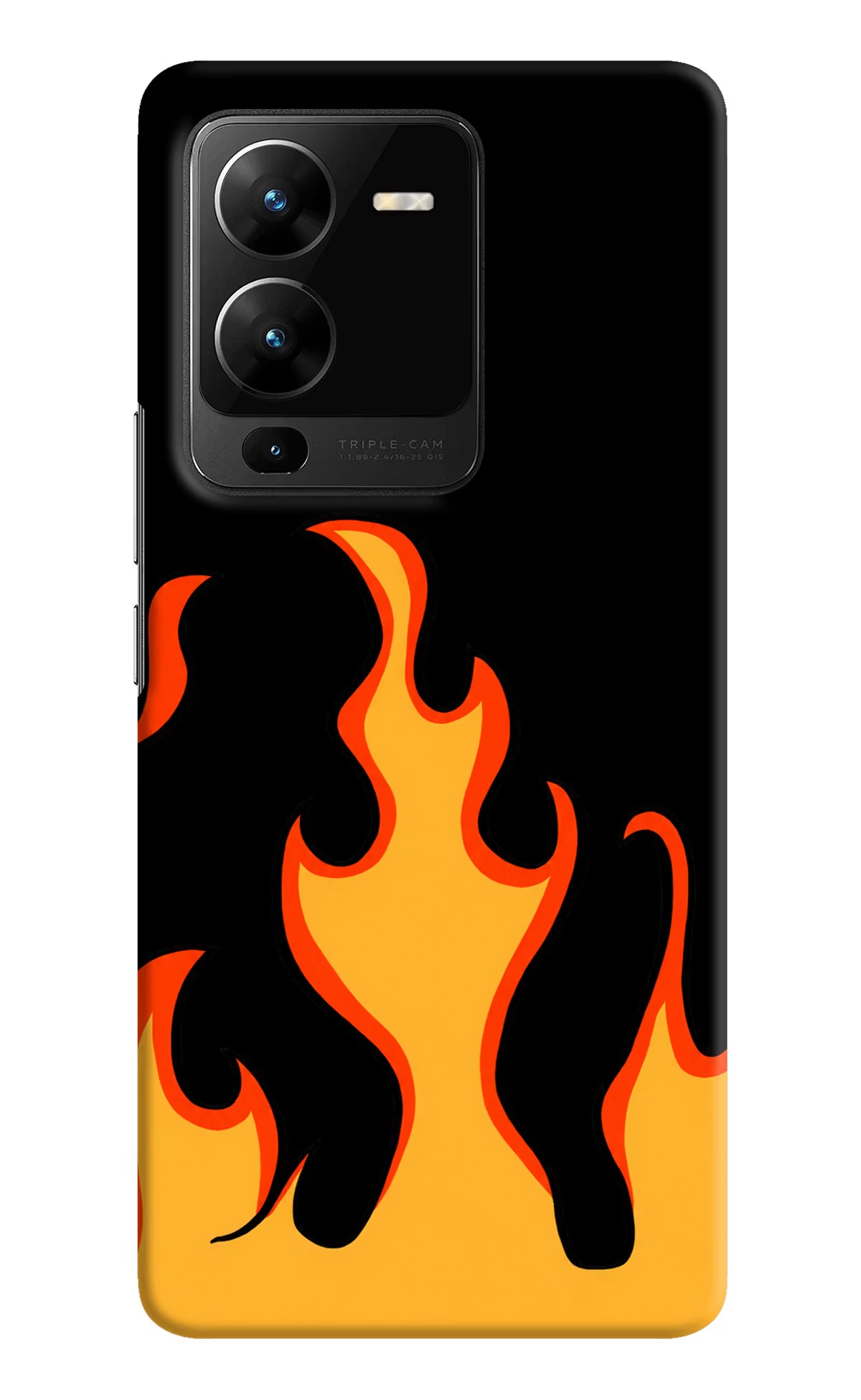 Fired Up – Black Vivo V25 Pro 5G Hard Case Back Cover by Casekaro