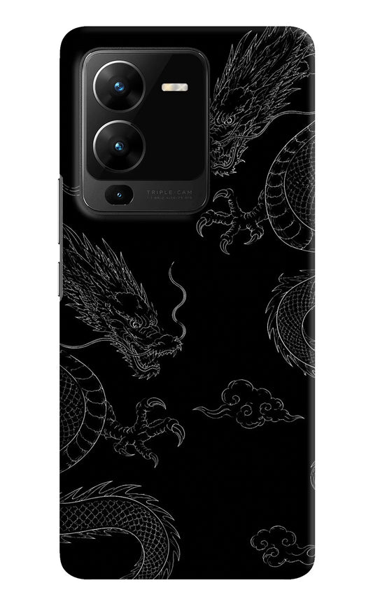 Twin Dragons Vivo V25 Pro 5G Hard Case Back Cover by Casekaro