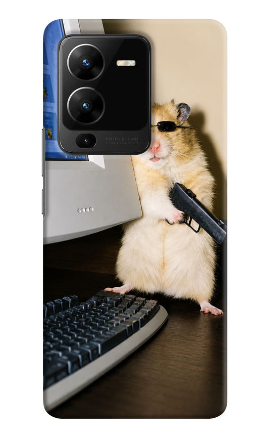 Hacker Hamster Vivo V25 Pro 5G Hard Case Back Cover by Casekaro