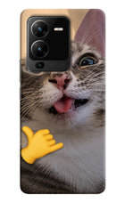 Silly Cat Call Vivo V25 Pro 5G Hard Case Back Cover by Casekaro