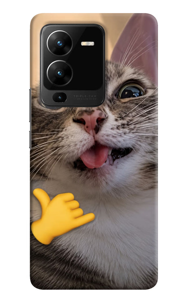 Silly Cat Call Vivo V25 Pro 5G Hard Case Back Cover by Casekaro
