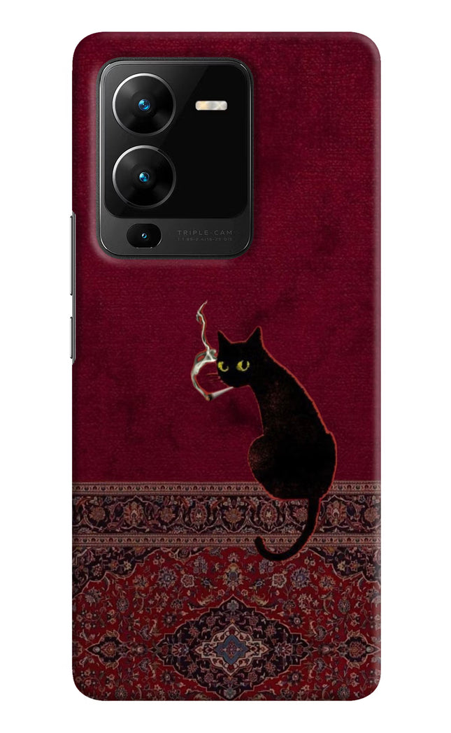 Midnight Cat Vivo V25 Pro 5G Hard Case Back Cover by Casekaro