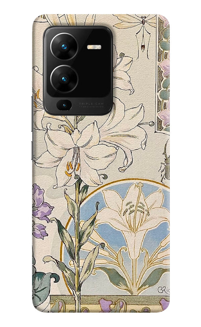 White Lily Vivo V25 Pro 5G Hard Case Back Cover by Casekaro