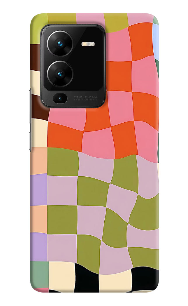 Wavy Grid Vivo V25 Pro 5G Hard Case Back Cover by Casekaro