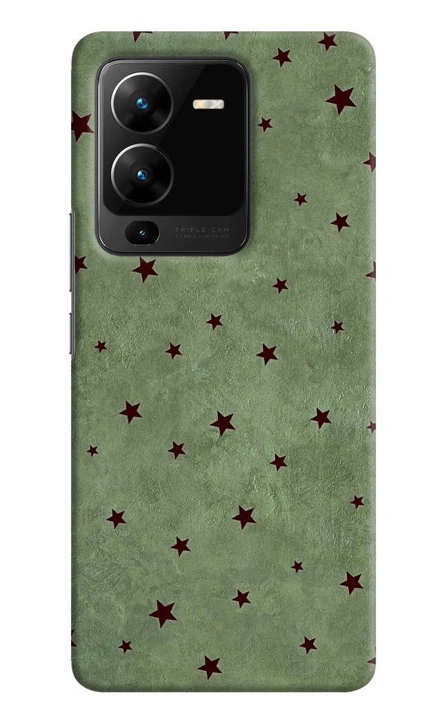 Green Stars Vivo V25 Pro 5G Hard Case Back Cover by Casekaro