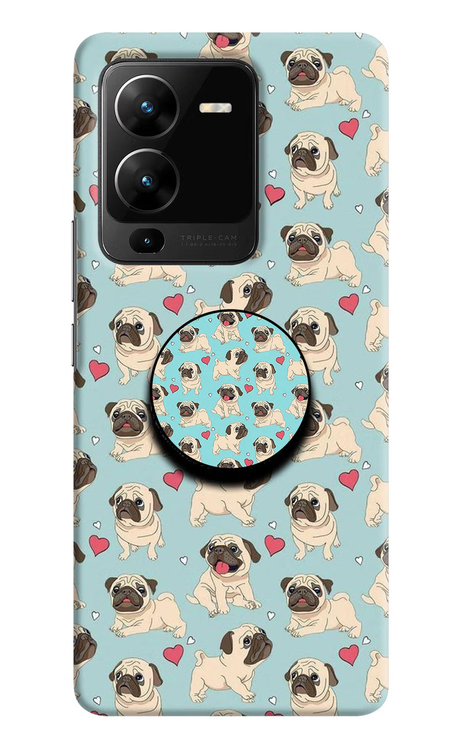 Pug Dog Vivo V25 Pro 5G Pop Case, Hard case