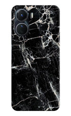 Black Marble Texture Vivo Y16 Hard Case Back Cover by Casekaro