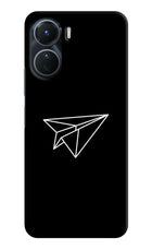 Paper Plane White Vivo Y16 Hard Case Back Cover by Casekaro