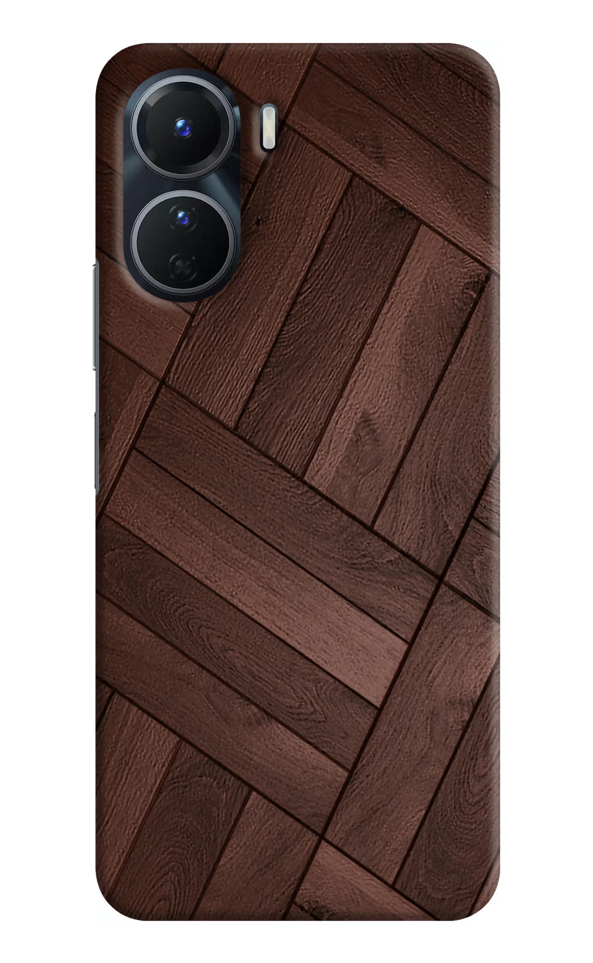 Wooden Texture Design Vivo Y16 Hard Case Back Cover by Casekaro
