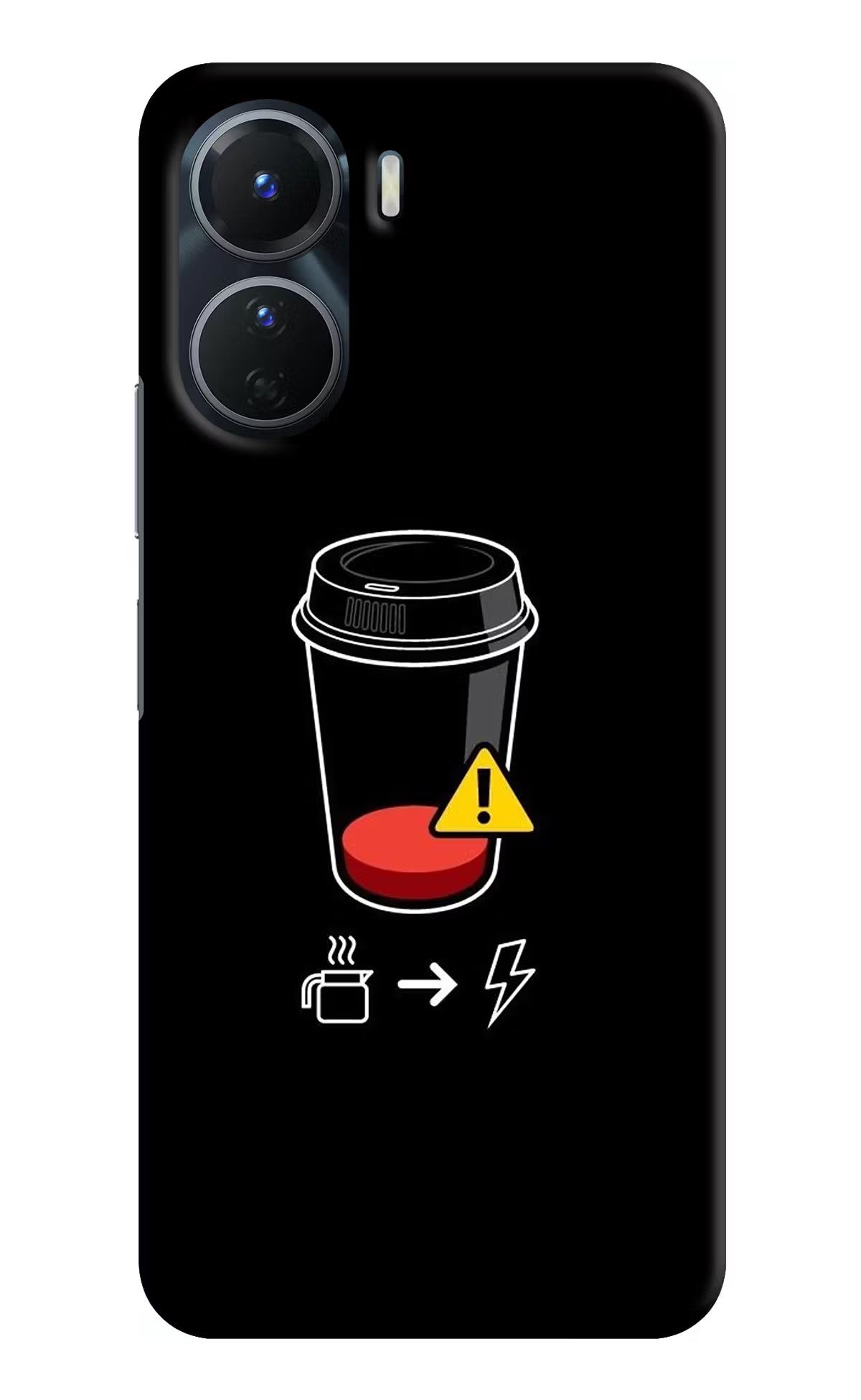 Coffee Vivo Y16 Hard Case Back Cover by Casekaro