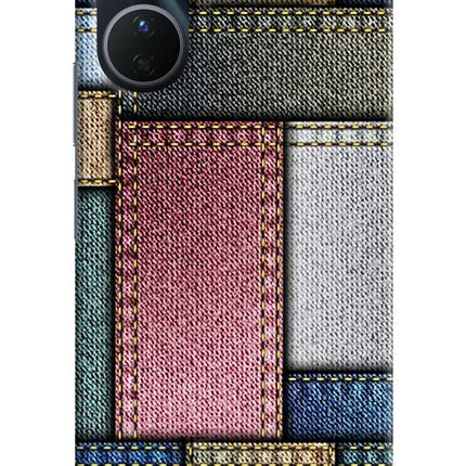 Multicolor Jeans Vivo Y16 Hard Case Back Cover by Casekaro