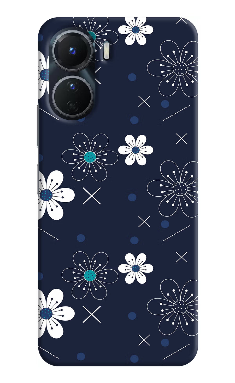 Flowers Vivo Y16 Back Cover, Hard case