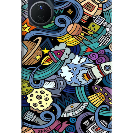 Space Abstract Vivo Y16 Hard Case Back Cover by Casekaro
