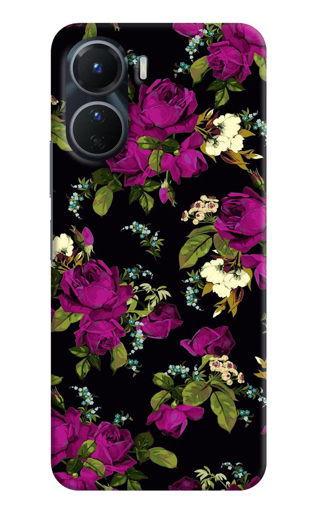 Flowers Vivo Y16 Hard Case Back Cover by Casekaro