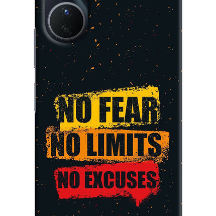 No Fear No Limits No Excuse Vivo Y16 Hard Case Back Cover by Casekaro