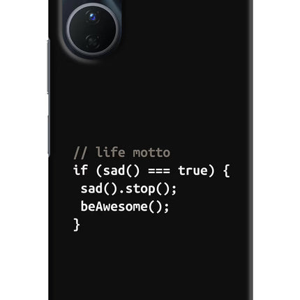 Life Motto Code Vivo Y16 Hard Case Back Cover by Casekaro